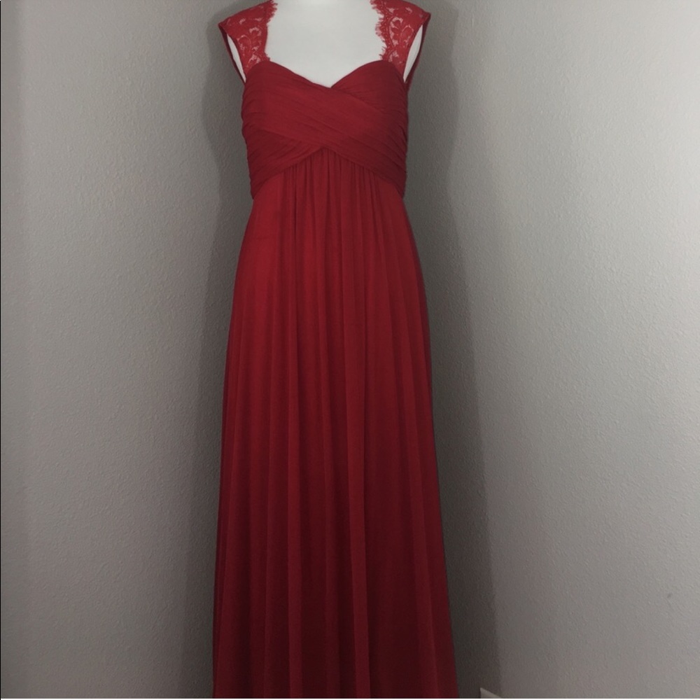 💜Red bridesmaid dress. Worn once. Great dress